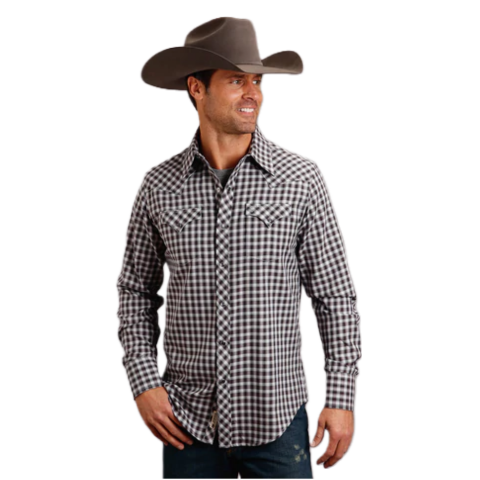 Stetson® Men's Plaid Long Sleeve Snap Shirt 11-001-0478-0669