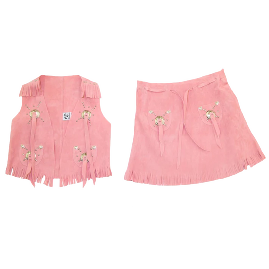 M&F® Children's Western Pink Vest and Skirt Toy Play Set 5083430