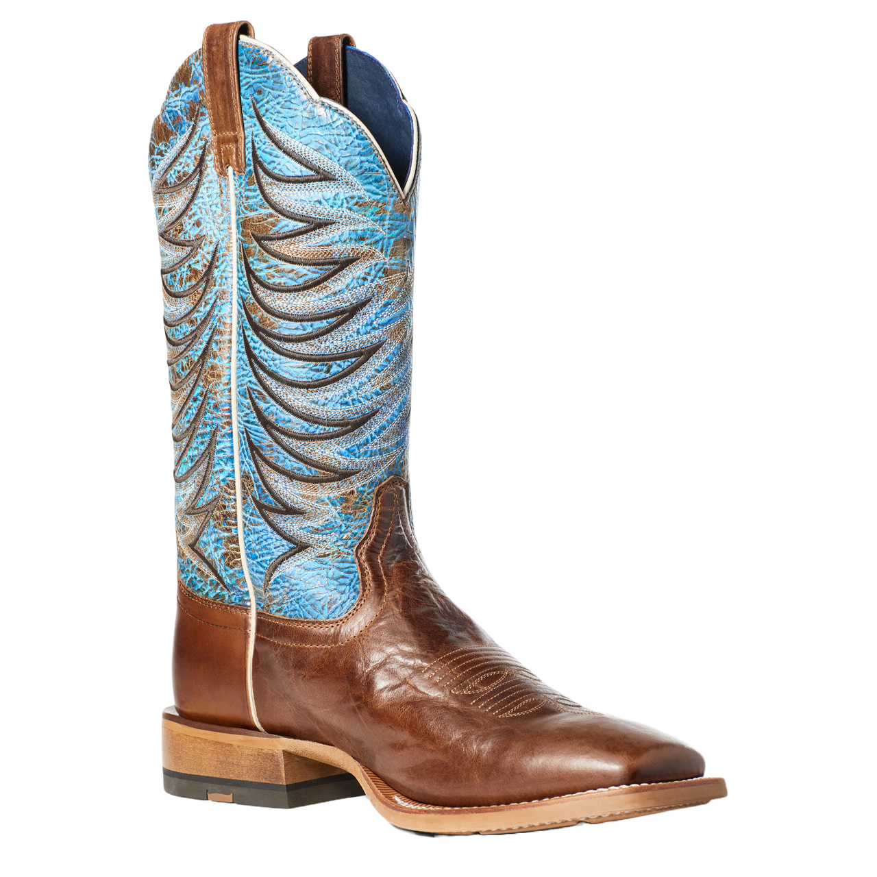 Ariat Men's Firecatcher Well Brown & Blue Lake Leather Boots 10035952