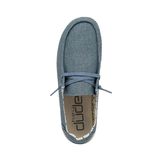 Hey Dude Ladies Wendy Canvas Sparkling Blue Stone Slip On Shoes 121410711