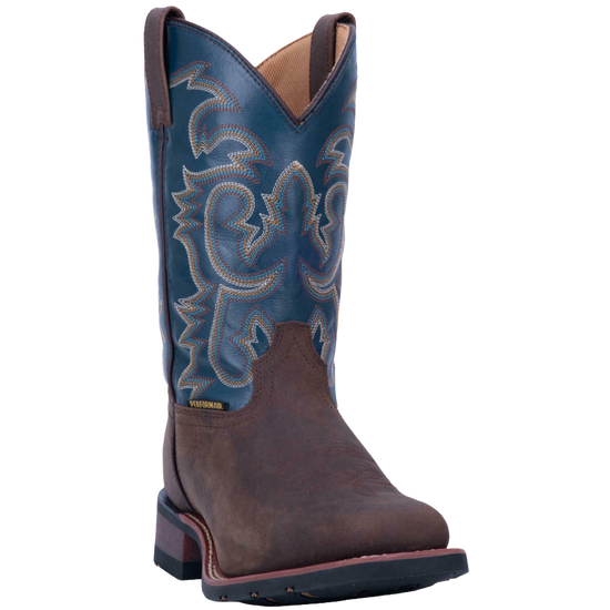 Laredo Men's Hamilton Distressed Brown & Blue Square Toe Boots 7936