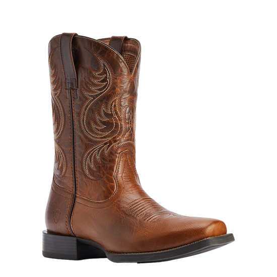 Ariat® Men's Sport Boss Man Rich Cognac Square Toe Boots 10042399