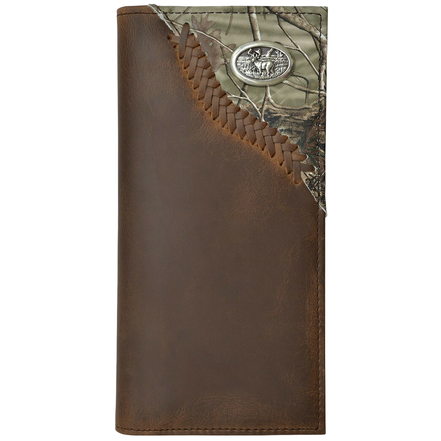 3D Mens Western Leather Outdoor Realtree Camo Bifold Wallet DBW576