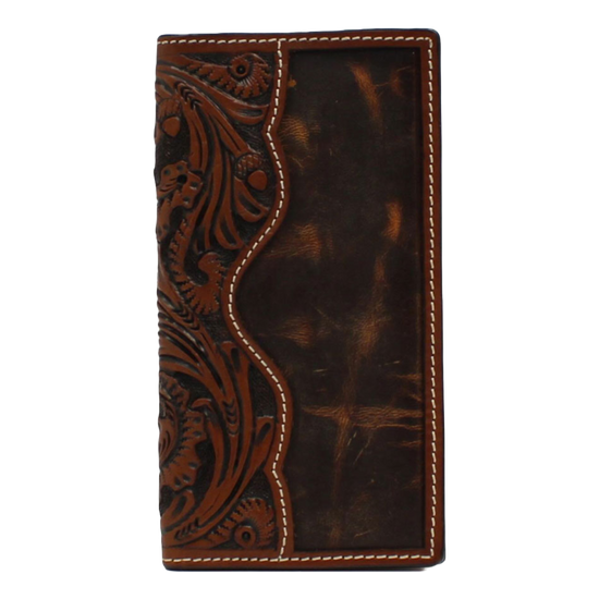 3D Men's Leaf & Acorn Brown Tooled Rodeo Wallet D250001602 – Wild West ...