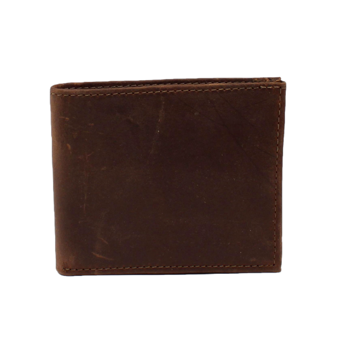 3D Men's Brown Leather Bi-Fold Wallet DW1022