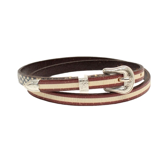 Load image into Gallery viewer, 3D Belt Company Distressed American Flag Hatband D740000297
