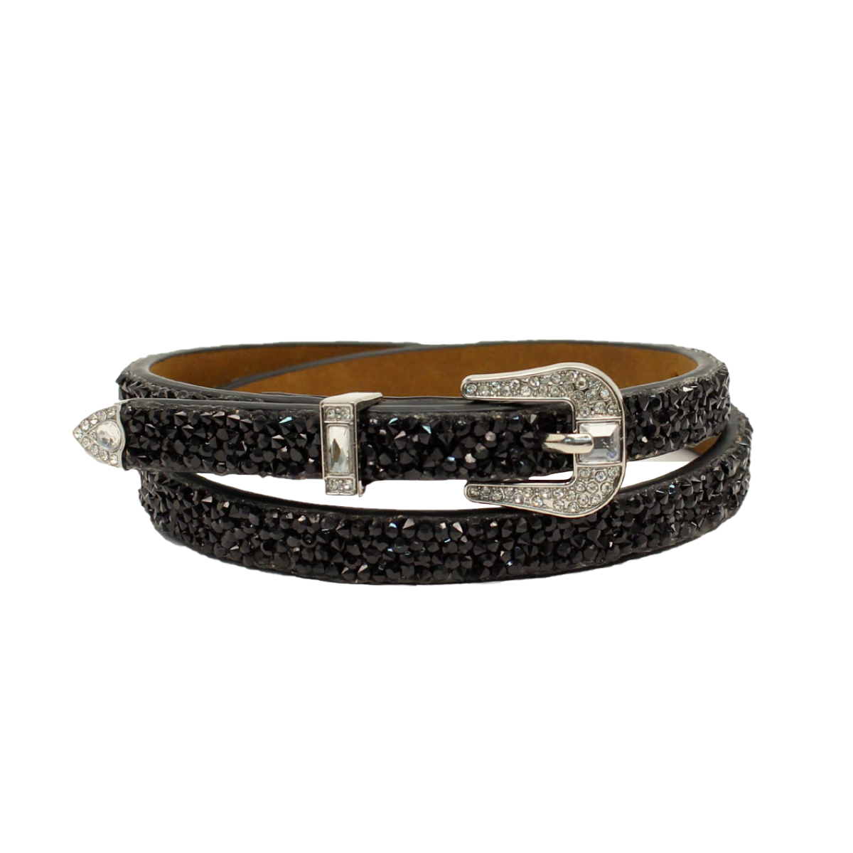 3D Belt Company Ladies  & Black Crystal Hatband D740000001