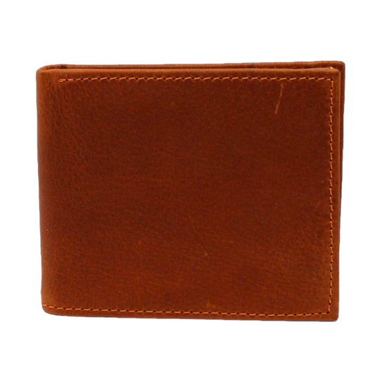 3D Mens Classic Brown Leather Bi-Fold Wallet DWCW146