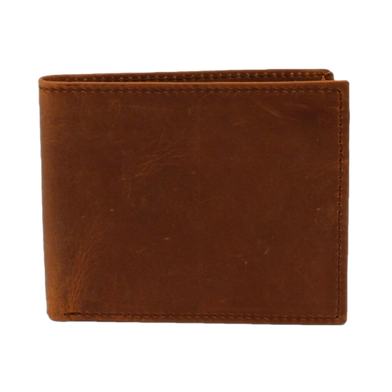 3D Brown Apache Leather Short Rodeo Bi-Fold Wallet DWCW156