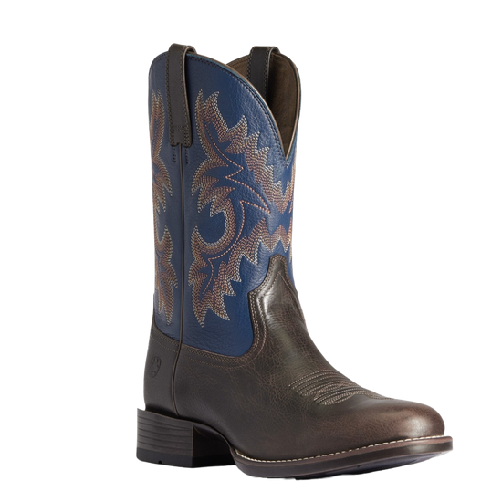 Ariat Men's Stockman Ultra Wicker/Federal Blue Western Boots 10038366