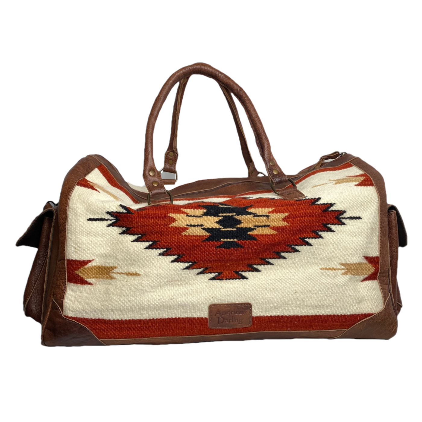 American Darling® White & Red Aztec Duffel Bag ADBG605B