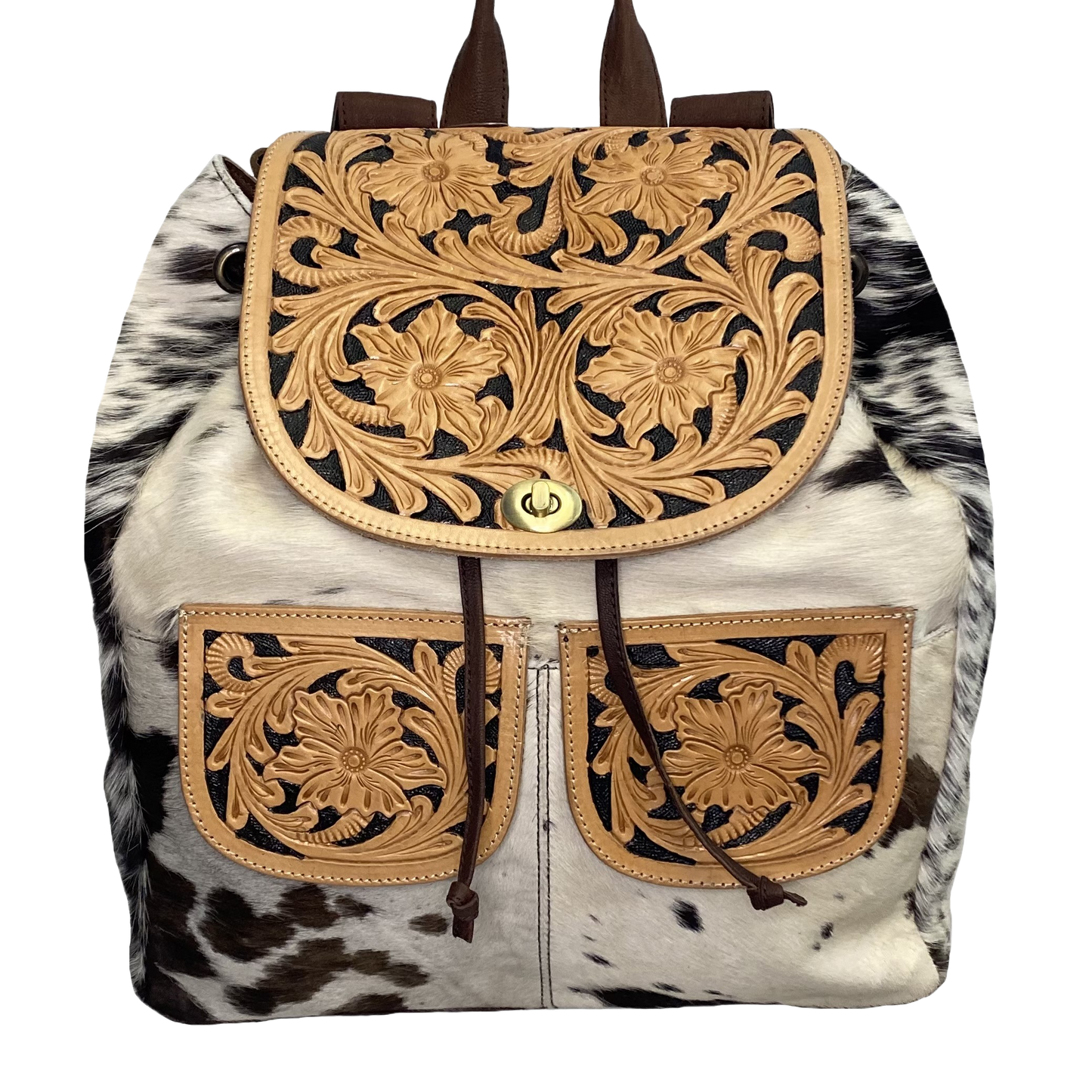 Cowhide 2025 backpack purse