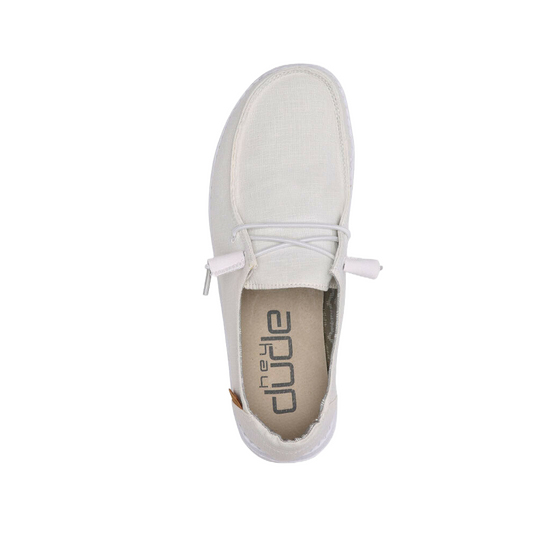 Load image into Gallery viewer, Hey Dude Ladies Wendy Chambray White Shoe 121410123
