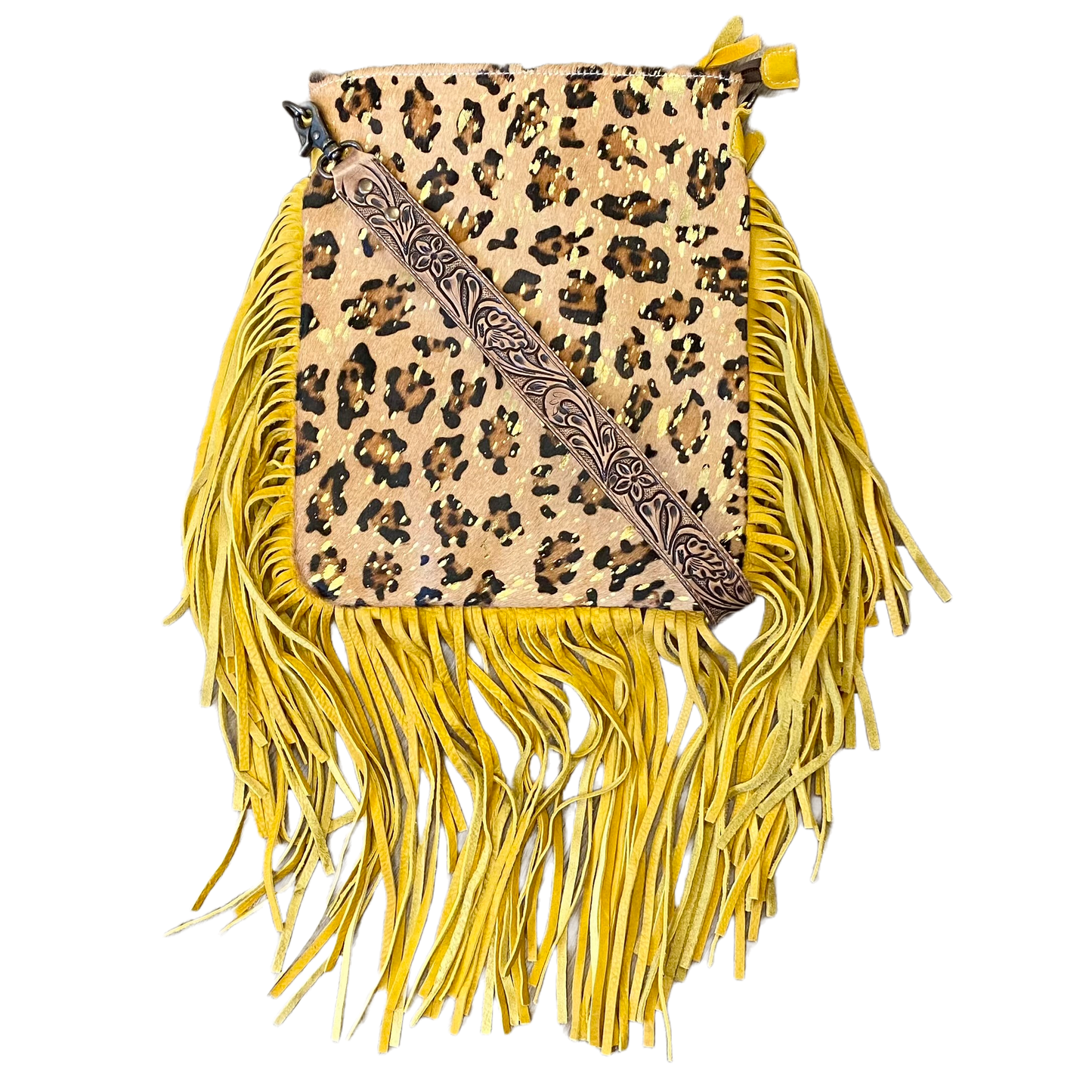American Darling Cheetah & Gold Acid Wash Concealed Carry Purse ADBGS192F