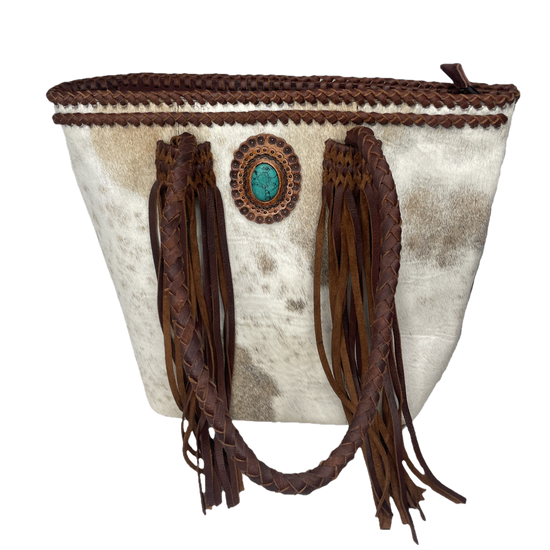 Load image into Gallery viewer, American Darling® Ladies Hand Made Cowhide Tote Bag ADBGD128C

