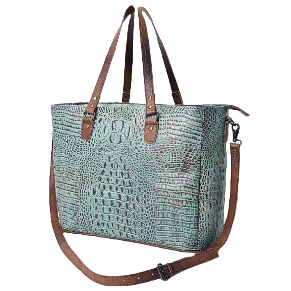 American Darling Ladies Turquoise Concealed Carry Tote Bag ADBG962