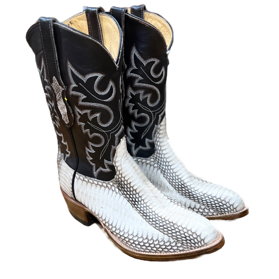 Load image into Gallery viewer, Cowtown Men&amp;#39;s Natural Cobra Round Toe Western Boots W807
