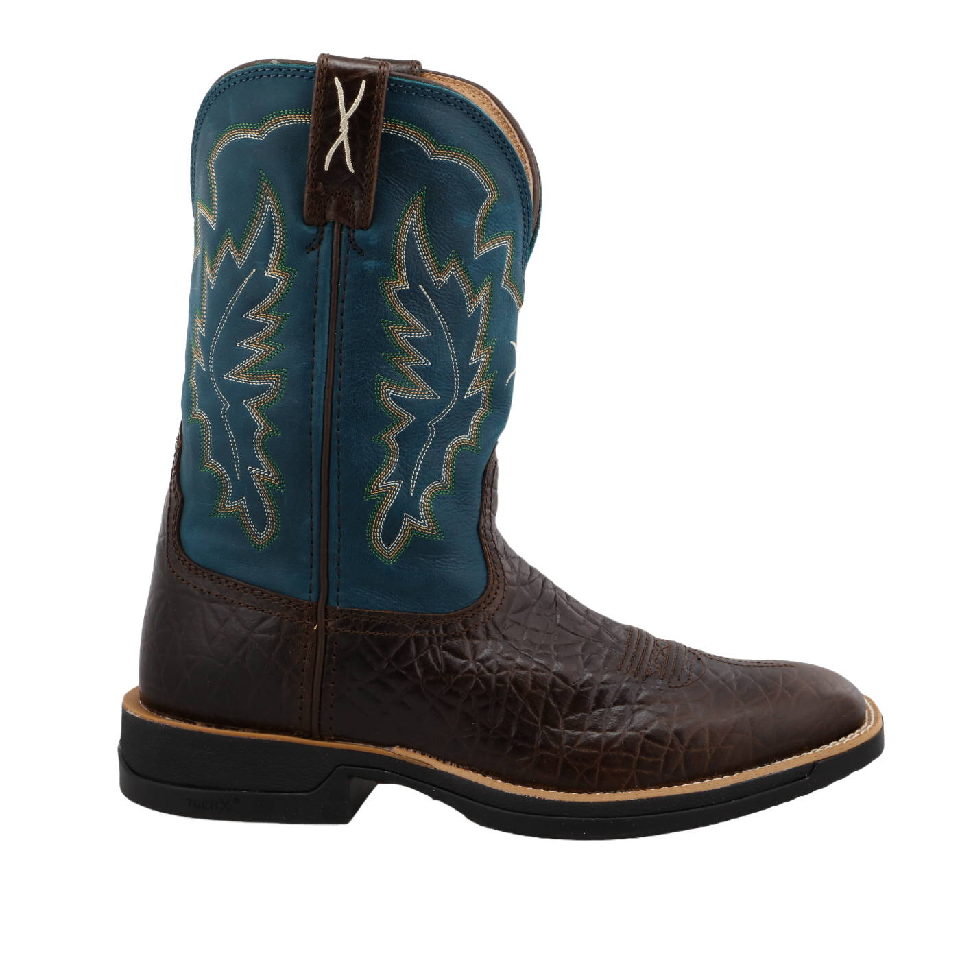 Twisted X® Men's 11" Tech X Chocolate & Teal Western Boots MXW0002