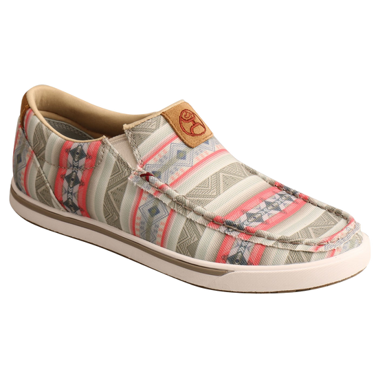 Twisted X Ladies Hooey Loper Pink Aztec Slip-On Shoes WHYC021