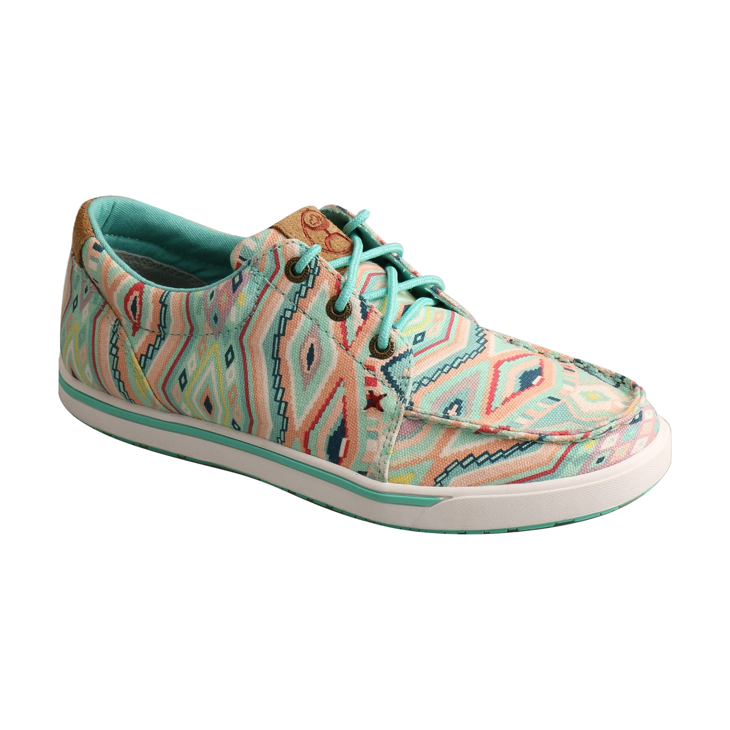 Load image into Gallery viewer, Twisted X Ladies Hooey Loper Light Blue Aztec Shoes WHYC010
