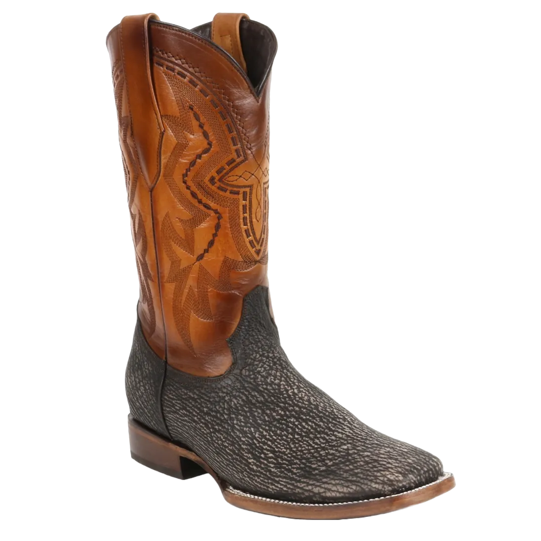 Rockin Leather® Men's Distressed Brown Genuine Sharkskin Boots 8000