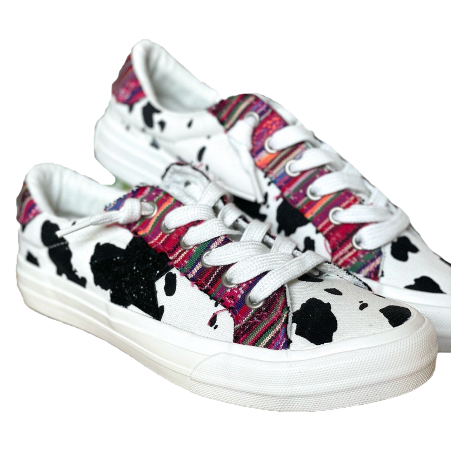 Very G Ladies Cosmic Cow White Black & Pink Casual Shoes VGSP0126-121