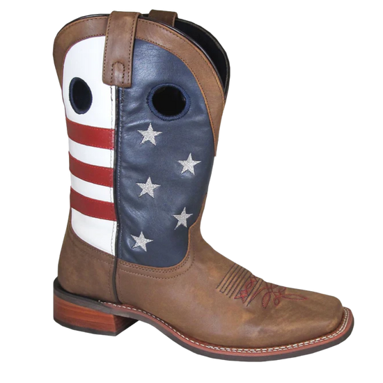 Smoky Mountain® Men's Stars And Stripes Square Toe Western Boots 4880
