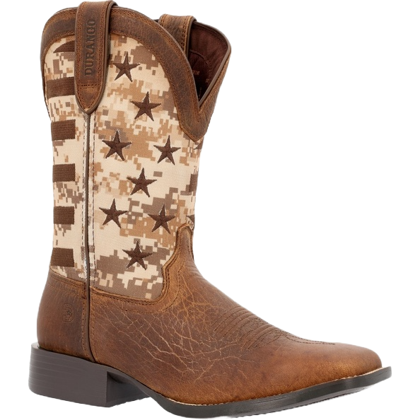 Durango Men's Brown Flag Pattern 11" Western Boots DDB0397