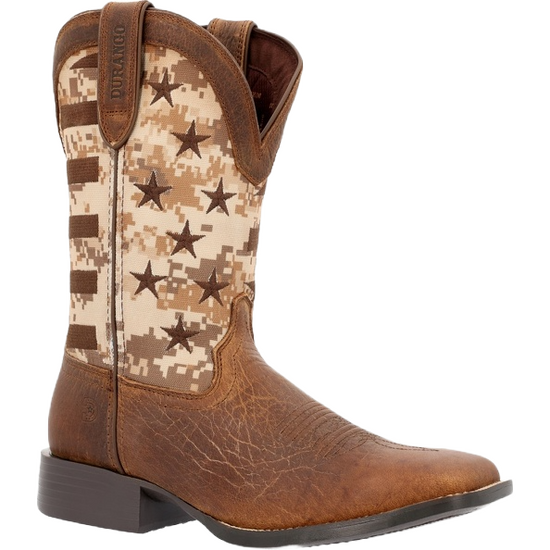 Durango Men's Brown Flag Pattern 11" Western Boots DDB0397