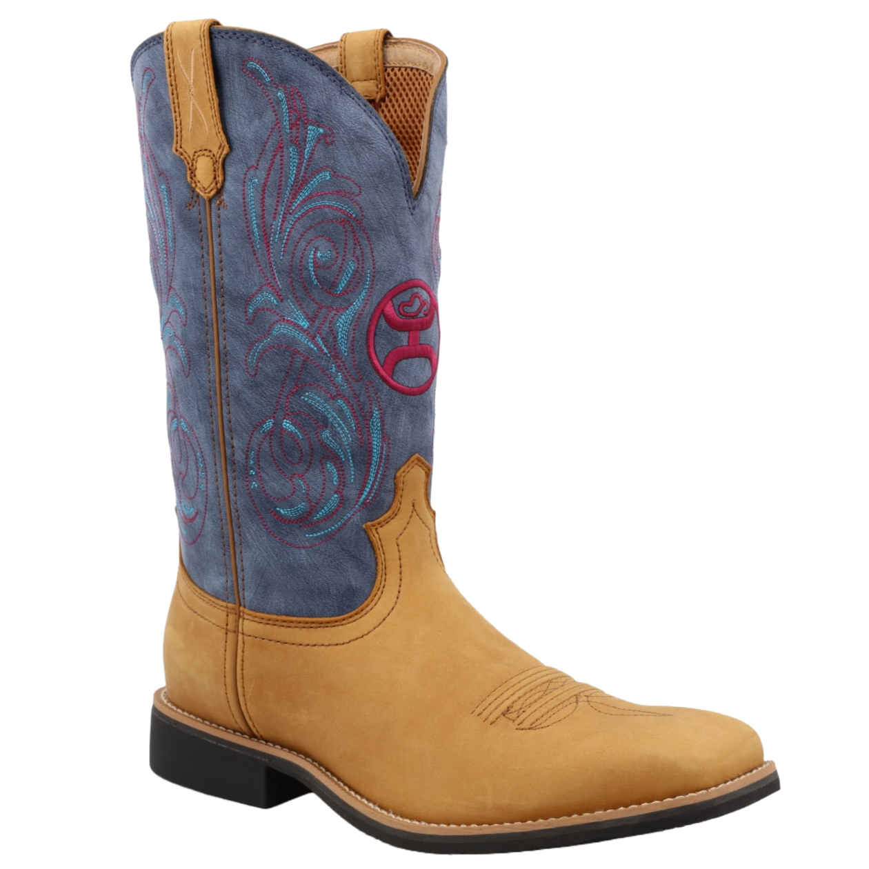 Twisted X® Men's Hooey Peanut And Teal Square Toe Boots MHY0034