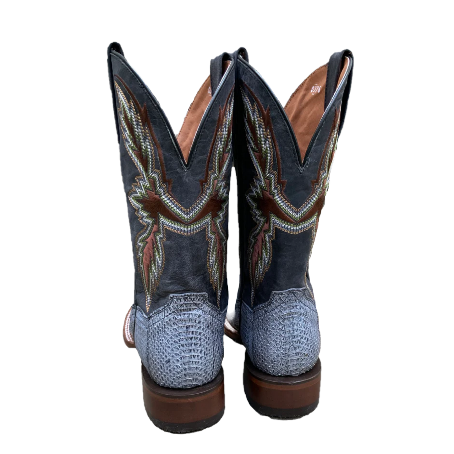 Load image into Gallery viewer, Dan Post® Men&amp;#39;s Exotic Slyther Denim Watersnake Square Toe Boots DP4100
