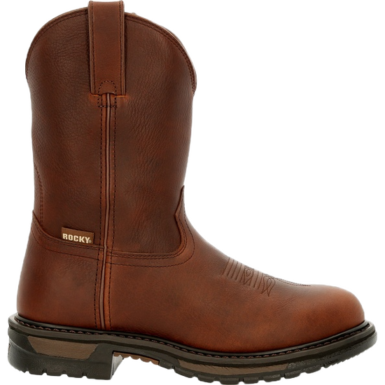 Rocky Men's Ride FLEX Brown Leather Western Boots RKW0349