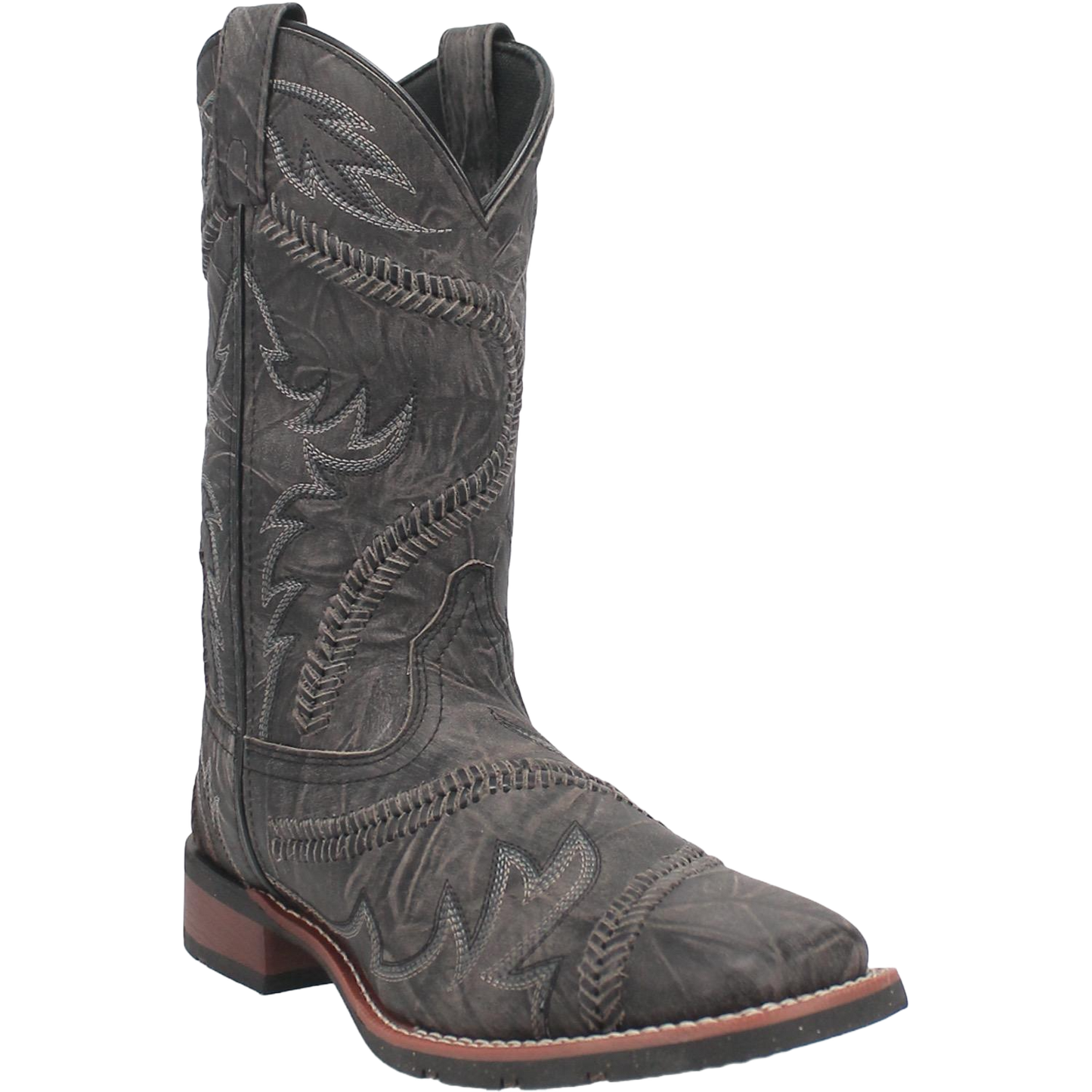 Laredo Men's Kade Charcoal Grey Square Toe Boots 7978