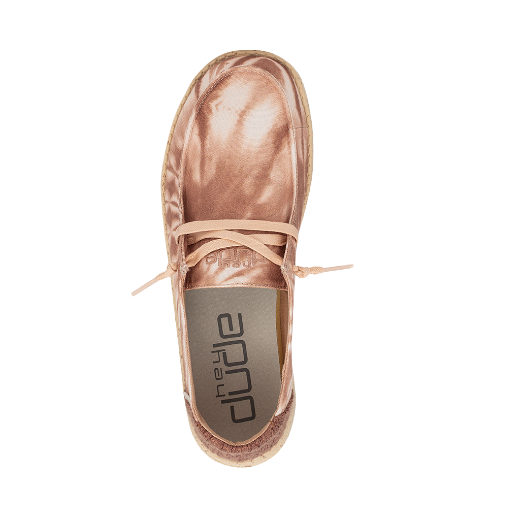 Hey Dude Ladies Wendy Tie Dye Rose Slip On Shoes 121415061 Hey Dude Ladies Wendy Tie Dye Rose Slip On Shoes 121415061