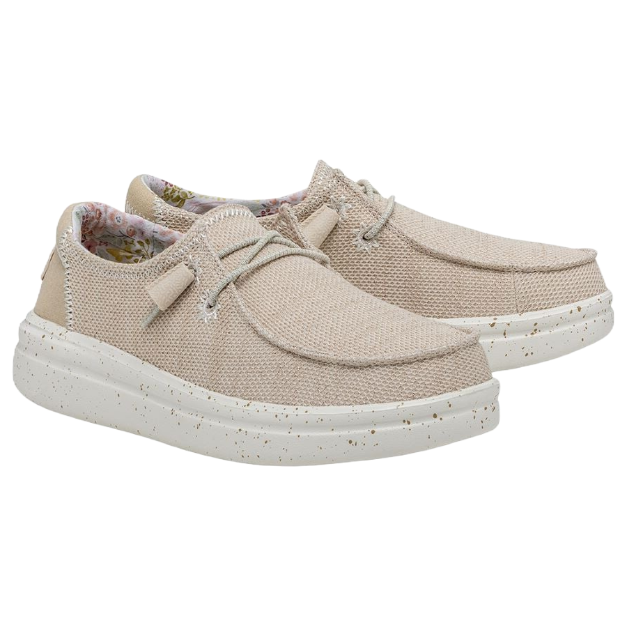 Hey Dude Ladies Wendy Rise Stretch Dove Beige Slip On Shoes 40076-1KV