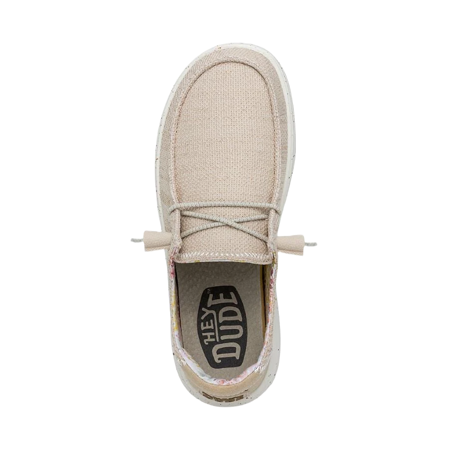 Hey Dude Ladies Wendy Rise Stretch Dove Beige Slip On Shoes 40076-1KV