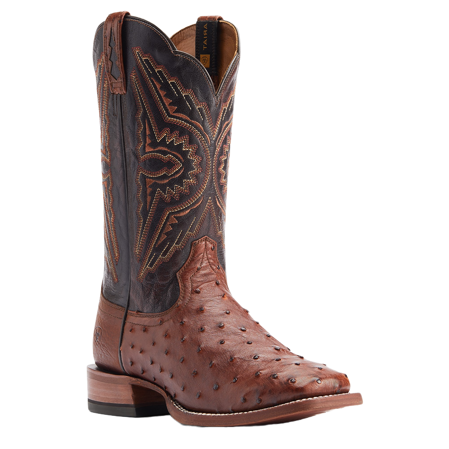 Ariat Men's Broncy Cinnamon Full Quill  Dark Auburn Western Boots 10044576