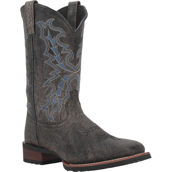 Load image into Gallery viewer, Laredo Men&amp;#39;s Winfield Charcoal &amp;amp; Blue Square Toe Boots 7949
