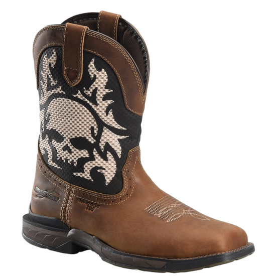 Double H® Men's 11" Composite Toe Roper Witness Brown & Black Boots DH5388