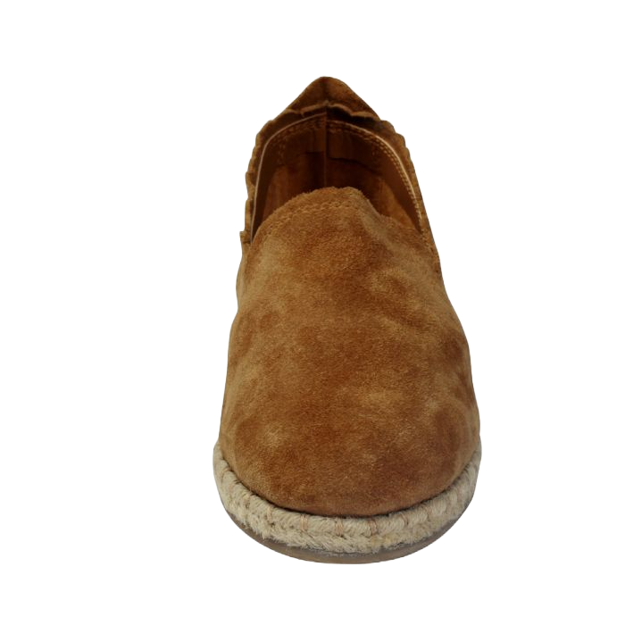 Myra Ladies Velvet Espadrilles Brown Slip-On Shoes S-2993
