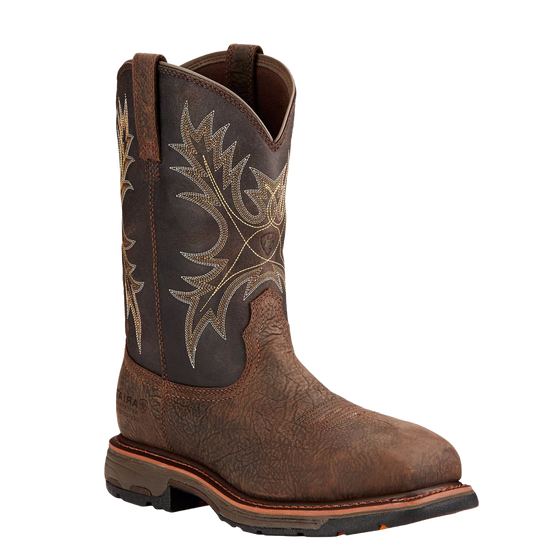 Load image into Gallery viewer, Ariat Men&amp;#39;s Workhog H2O Wide Square Comp Toe Bruin Work Boots 10017420
