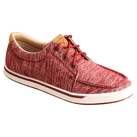 Twisted X Ladies Kicks Casual Lace Round Toe Red Shoe WCA0049