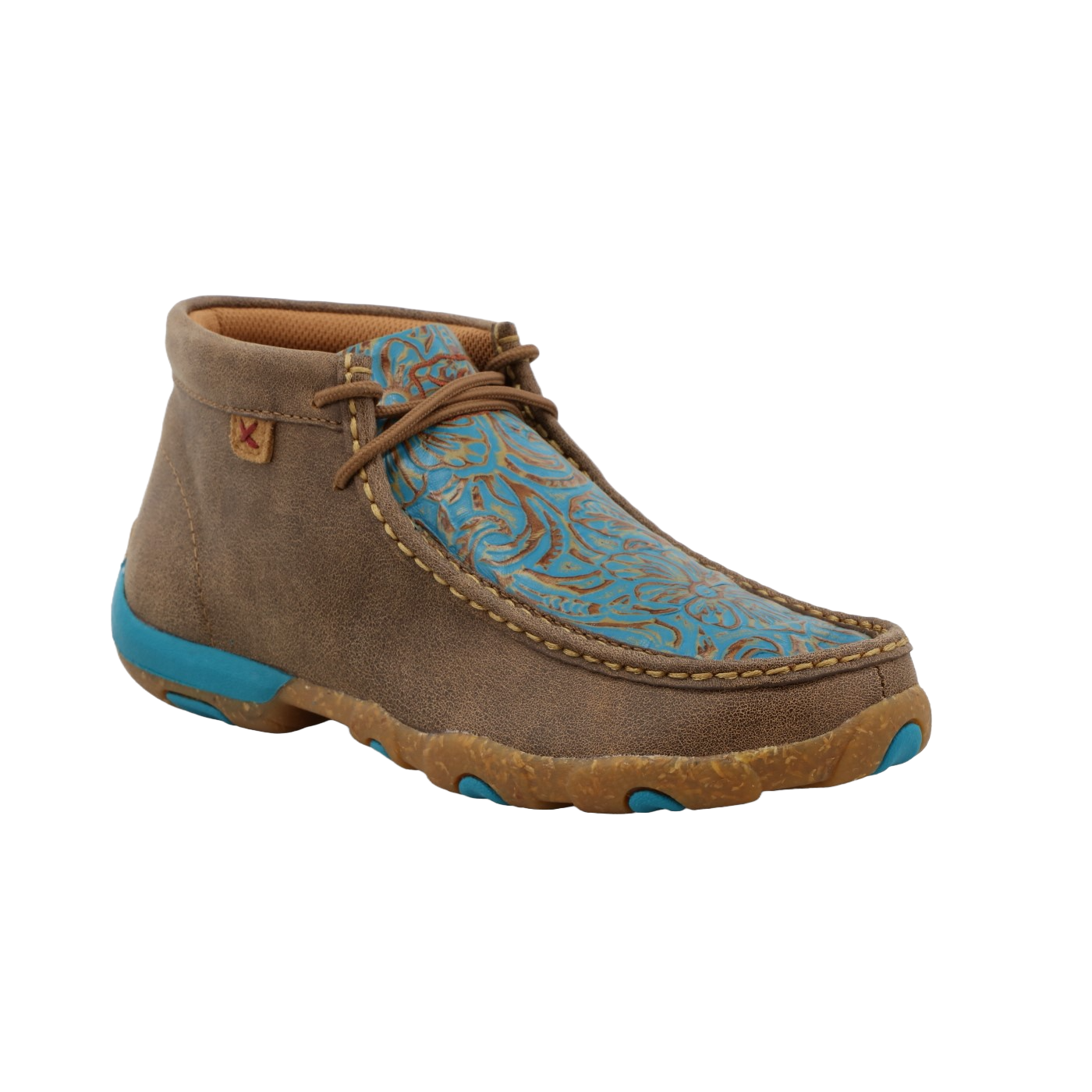Twisted X Ladies Chukka Driving Moc Bomber & Turquoise Shoes WDM0148