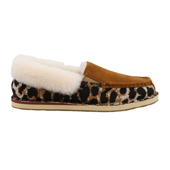 Twisted X Ladies Loafer Tan & Cheetah Slip-On  Shoes WCL0015
