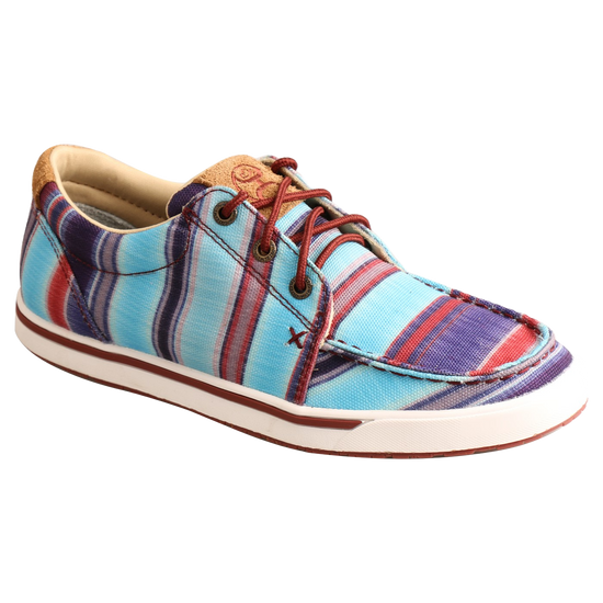 Twisted X Ladies Hooey Loper Blue Serape Print Lace-Up Shoes WHYC023