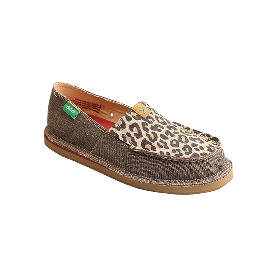 Twisted X Ladies Slip-On Leopard Loafer Shoes WCL0001