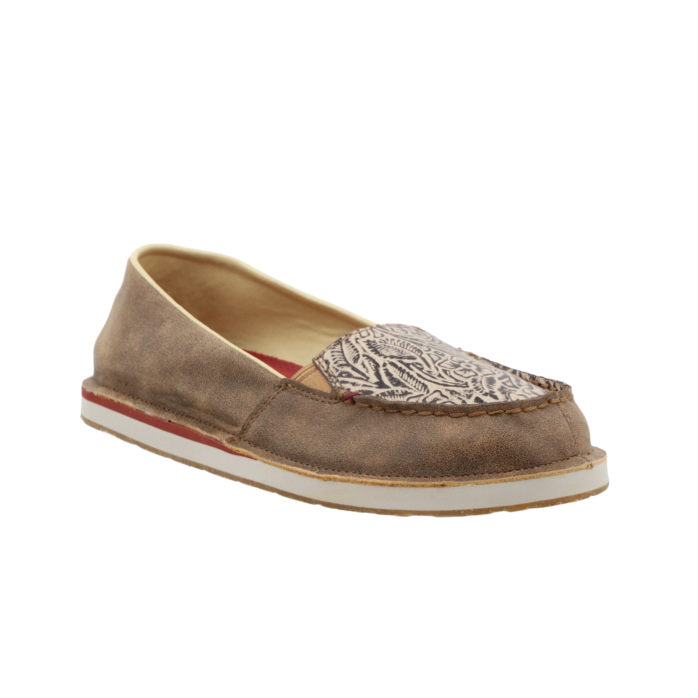 Twisted X Ladies Slip-On Bomber & Light Taupe Loafer Shoes