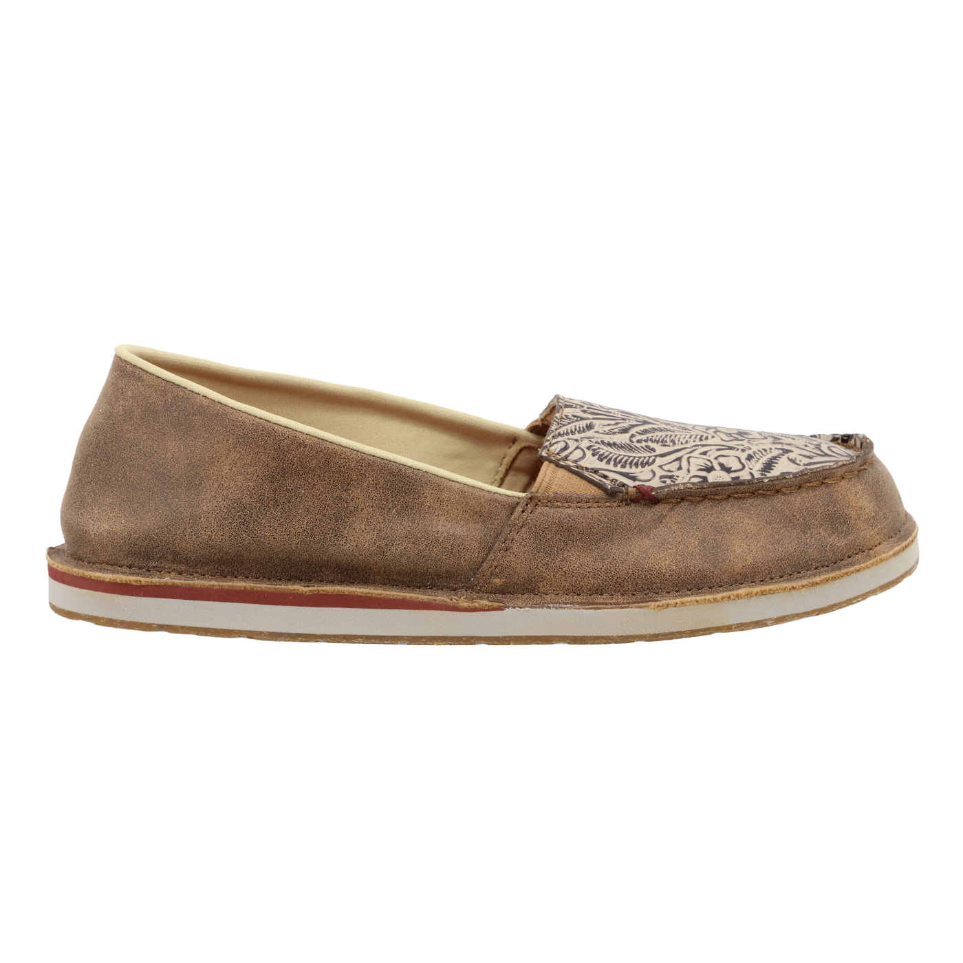 Twisted X Ladies Slip-On Bomber & Light Taupe Loafer Shoes