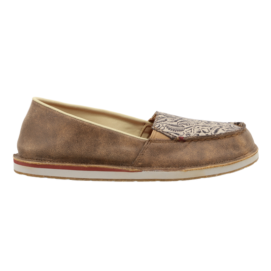 Twisted X Ladies Slip-On Bomber & Light Taupe Loafer Shoes