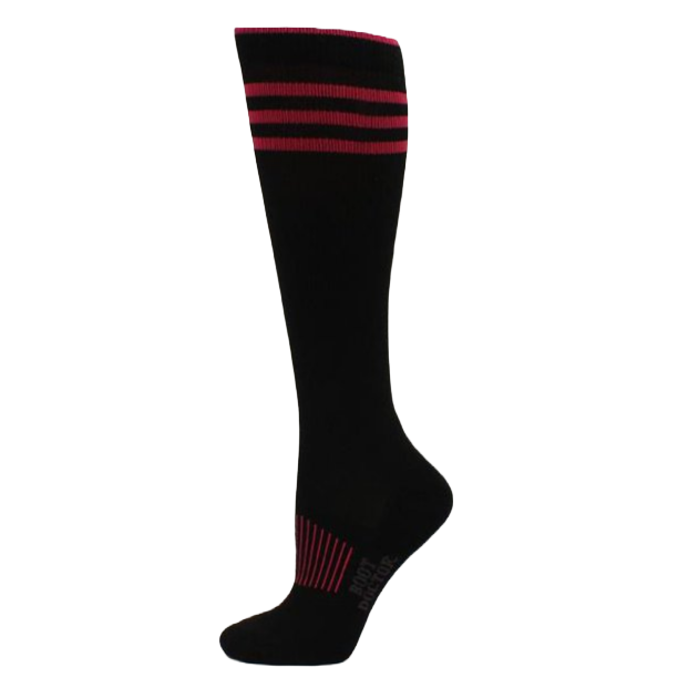 Boot Doctor Ladies Black & Pink Tall Socks 0415001